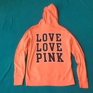 Coral Love Pink Zip-up Hoodie